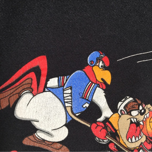 Warner Bros Looney Tunes Crewneck Sweatshirt Vintage 90s 1993 Men's Size Medium - Picture 9 of 10